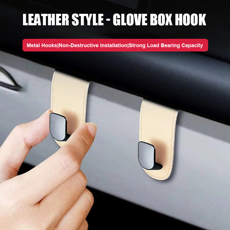 SEAMETAL Car Passenger Glove Box Hook Double Hook Purse Bag Hanger