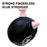 SEAMETAL Motorcycle Helmet Cat Ears Decoration Motocross Helmet Accessories Silicone Cat Ears Sticker