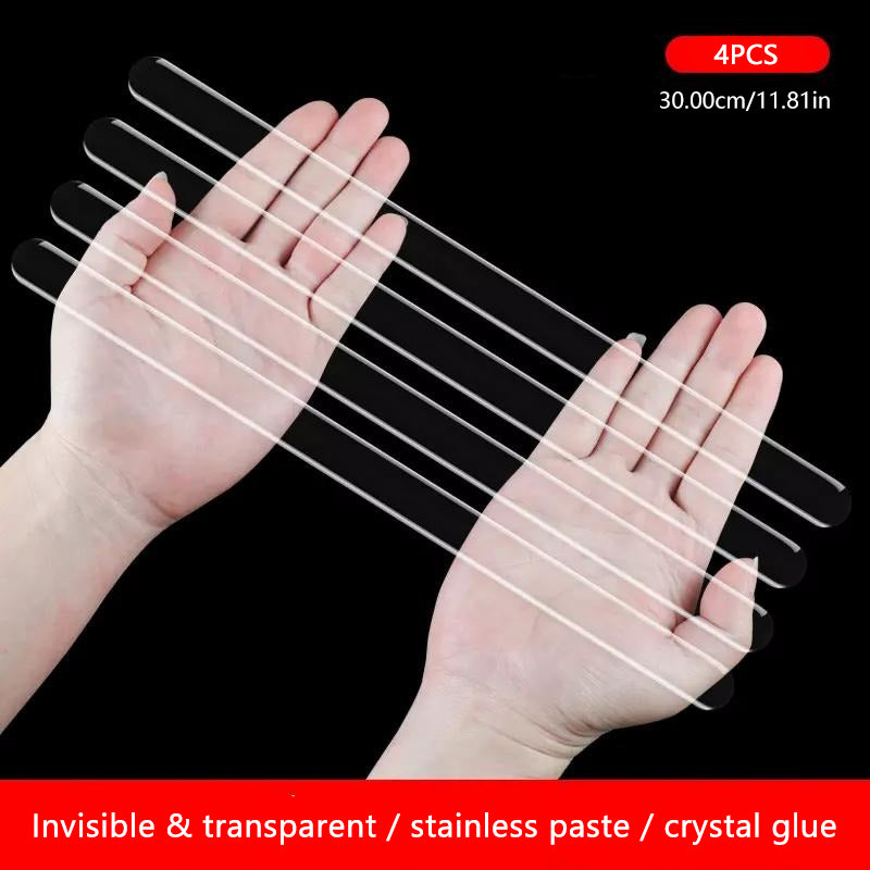 SEAMETAL 4Pcs Extended Car Door Bumper Strip Transparent Car Body Protector Sticker