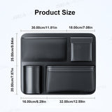 SEAMETAL Durable Black Fabric Car Trunk Organizer with Seat Back Storage