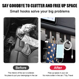 SEAMETAL Car Passenger Glove Box Hook Double Hook Purse Bag Hanger