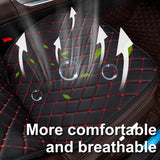 SEAMETAL Leather Car Seat Covers Anti-Slip Breathable Front/Rear Seat Protector Cushion