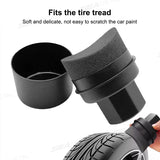 SEAMETAL Car Tire Polishing Brush Handheld Curved Car Cleaning Waxing Sponge Brush