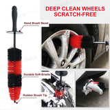 SEAMETAL Car Wheel Rim Tire Brush 360 Degree Bendable Scrub Cleaner Duster