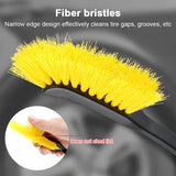 SEAMETAL Car Wheel Brush Long Handle Tire Rim Wheel Hub Cleaning Brush