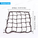 SEAMETAL Motorcycle Luggage Net Elastic Mesh with 6 Adjustable Hooks