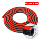SEAMETAL Car Door Rubber Seal Strips D Shaped Noise Insulation Weatherstrip Rubber Strips For Auto Truck Window Weather Strip