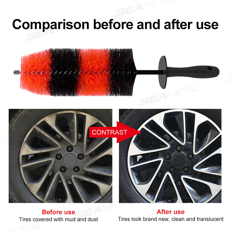 SEAMETAL Car Wheel Rim Tire Brush 360 Degree Bendable Scrub Cleaner Duster