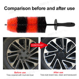 SEAMETAL Car Wheel Rim Tire Brush 360 Degree Bendable Scrub Cleaner Duster