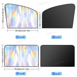 SEAMETAL Car Sunshade Titanium Silver Car Side Window Magnetic Suction Curtain