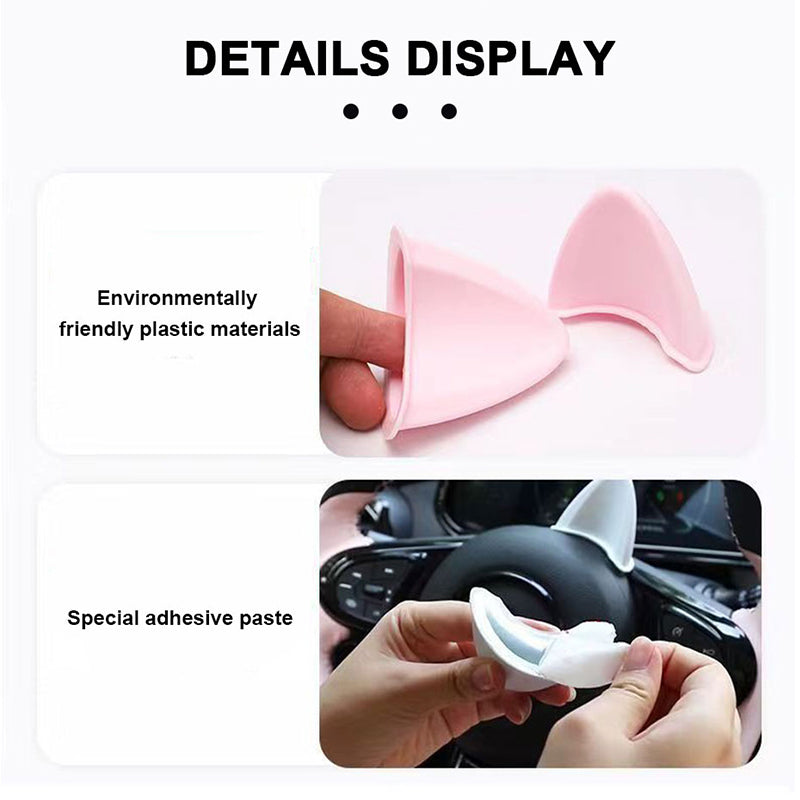 SEAMETAL Motorcycle Helmet Cat Ears Decoration Motocross Helmet Accessories Silicone Cat Ears Sticker