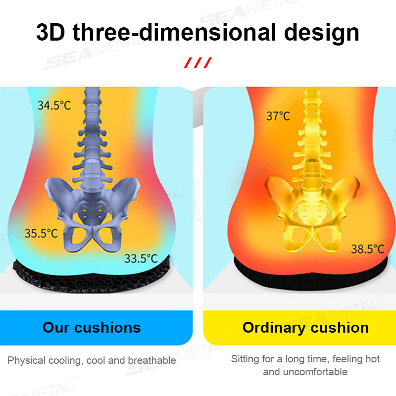 SEAMETAL 3D Motorcycle Silicone Seat Cushion for Electric Vehicles Autocycle