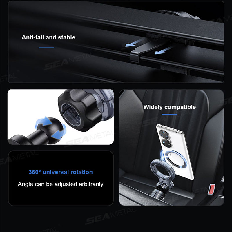 SEAMETAL Magnetic Car Phone Holder 360° Rotation Adjustable Dashboard Stand