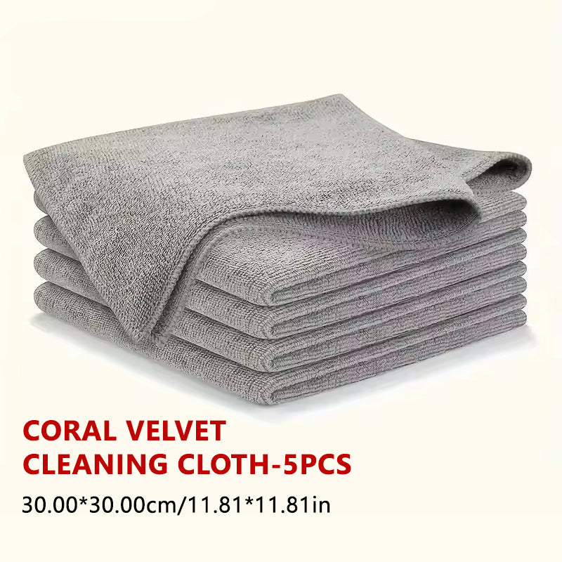 SEAMETAL Thickened Bamboo Charcoal Cleaning Towel Lint Free Super Absorbent Microfiber Cleaning Cloths for Car Window Household