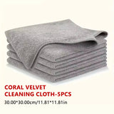 SEAMETAL Thickened Bamboo Charcoal Cleaning Towel Lint Free Super Absorbent Microfiber Cleaning Cloths for Car Window Household