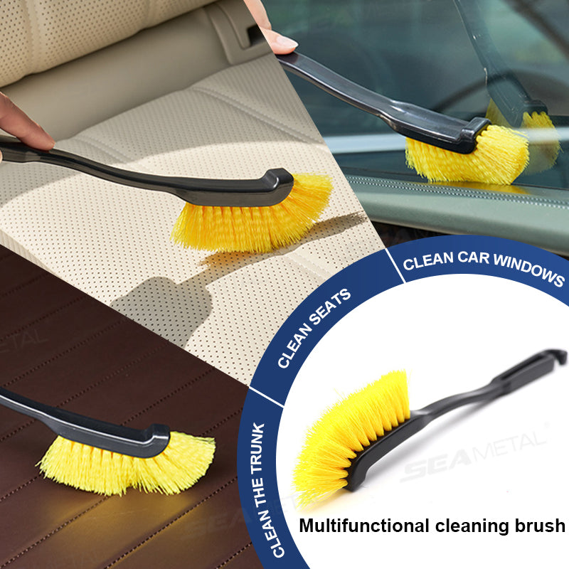SEAMETAL Car Wheel Brush Long Handle Tire Rim Wheel Hub Cleaning Brush