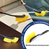 SEAMETAL Car Wheel Brush Long Handle Tire Rim Wheel Hub Cleaning Brush