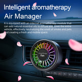 SEAMETAL Car Aromatherapy Fan Car Air Outlet Fragrance Freshener 360° Adjustable USB Cooling Fan