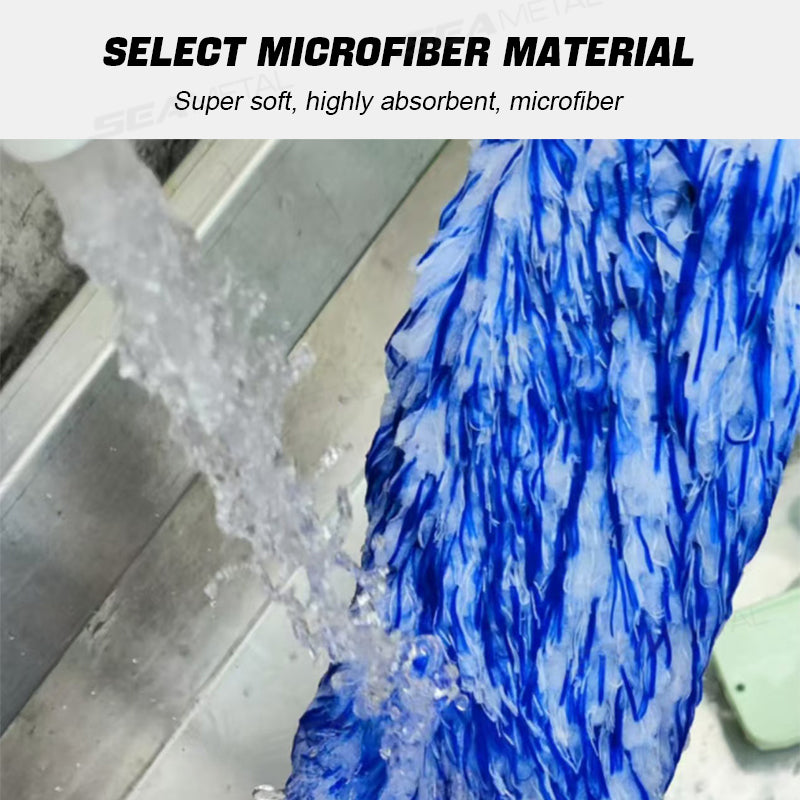 SEAMETAL Car Wheel Wash Towel Brush Microfiber Car Cleaning Towel Coral Plush