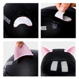 SEAMETAL Motorcycle Helmet Cat Ears Decoration Motocross Helmet Accessories Silicone Cat Ears Sticker