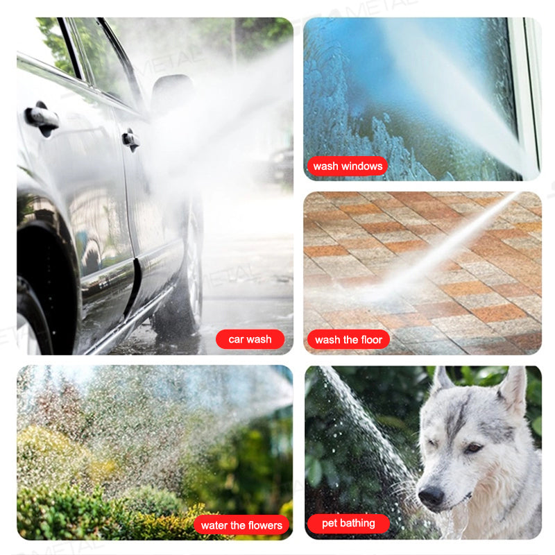 SEAMETAL High Pressure Car Wash Gun Adjustable Spray Nozzle Car Wash Machine Water Gun