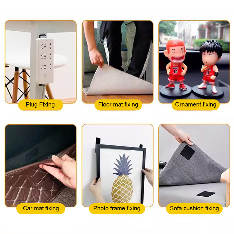 SEAMETAL Car Foot Mats Fixed Stickers Self Adhesive Fastener Carpet Mat