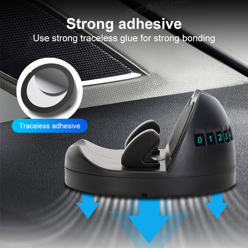 SEAMETAL ABS Car Phone Holder 360 Rotation With Parking Phone Number Plate