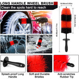SEAMETAL Car Wheel Rim Tire Brush 360 Degree Bendable Scrub Cleaner Duster