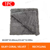 SEAMETAL 500GSM Car Wash Towel Cleaning Cloth Rag Thickened Coral Fleece Microfiber Towel Car Detailing Care Tools