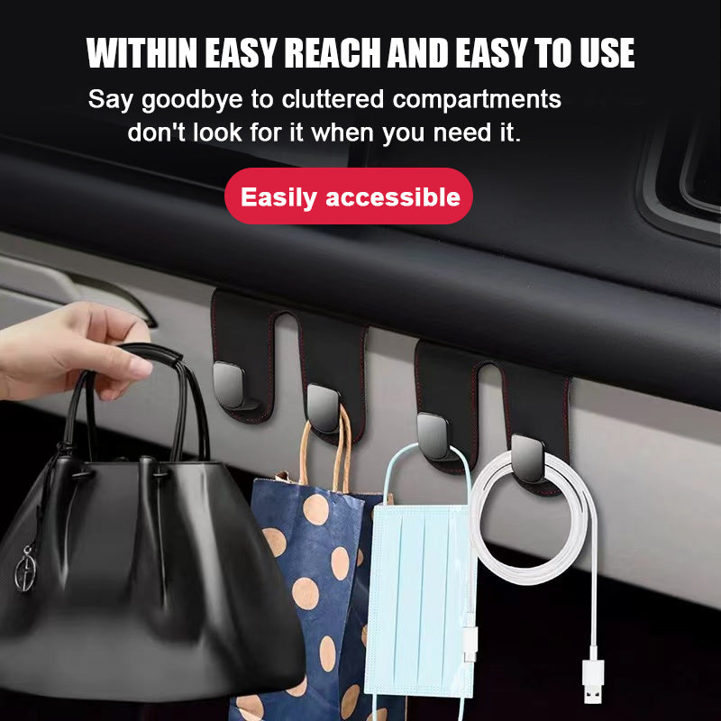 SEAMETAL Car Passenger Glove Box Hook Double Hook Purse Bag Hanger