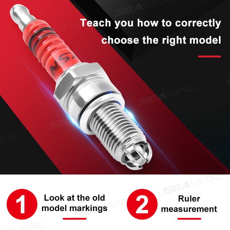 SEAMETAL Racing Spark Plug 3 Triple Electrode A7TC D8TC Fits for GY6 CG 50 70 110 125 150CC Motorcycle Atv Scooter