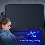 SEAMETAL Car Sunshade Titanium Silver Car Side Window Magnetic Suction Curtain