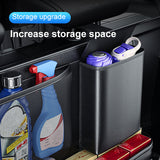 SEAMETAL Durable Black Fabric Car Trunk Organizer with Seat Back Storage