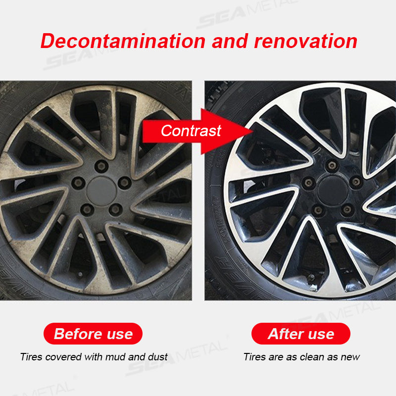 SEAMETAL Car Wheel Wash Towel Brush Microfiber Car Cleaning Towel Coral Plush