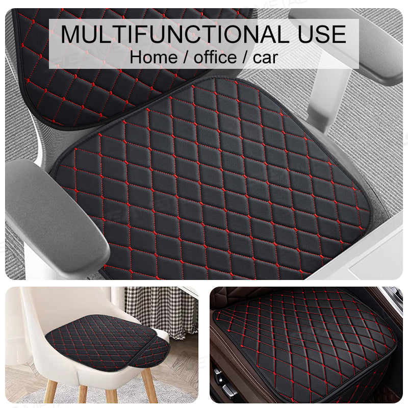 SEAMETAL Leather Car Seat Covers Anti-Slip Breathable Front/Rear Seat Protector Cushion