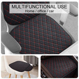 SEAMETAL Leather Car Seat Covers Anti-Slip Breathable Front/Rear Seat Protector Cushion