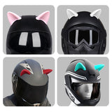 SEAMETAL Motorcycle Helmet Cat Ears Decoration Motocross Helmet Accessories Silicone Cat Ears Sticker