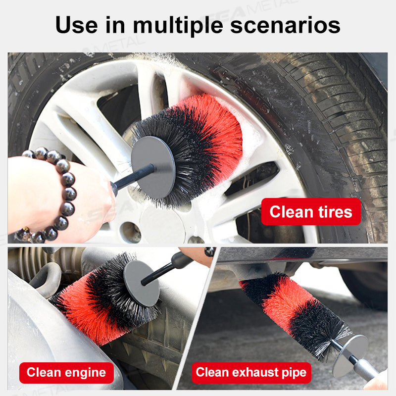 SEAMETAL Car Wheel Rim Tire Brush 360 Degree Bendable Scrub Cleaner Duster