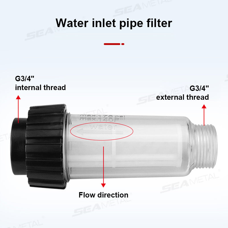 SEAMETAL High Pressure Water Pipe Filter Washer Filter Connector Quick Connection Hose Pipe