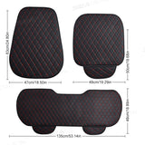 SEAMETAL Leather Car Seat Covers Anti-Slip Breathable Front/Rear Seat Protector Cushion