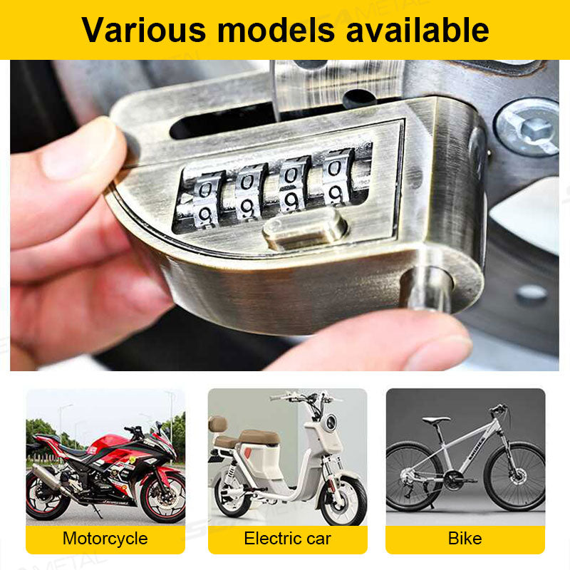 SEAMETAL Motorcycle Password Disc Brake Lock Waterproof  Electric Car Anti-theft Lock