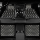 SEAMETAL Car Floor Mats PU Leather Car Carpet Foot Pads 4Pcs/Set