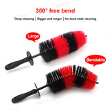 SEAMETAL Car Wheel Rim Tire Brush 360 Degree Bendable Scrub Cleaner Duster