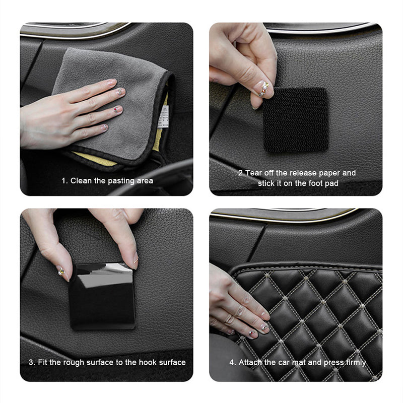 SEAMETAL Car Foot Mats Fixed Stickers Self Adhesive Fastener Carpet Mat