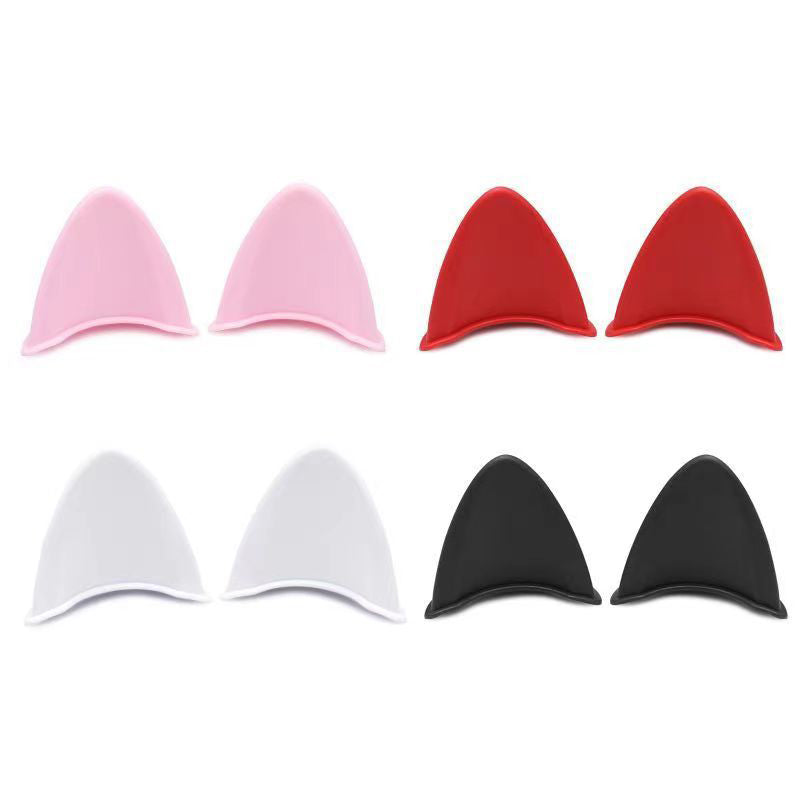 SEAMETAL Motorcycle Helmet Cat Ears Decoration Motocross Helmet Accessories Silicone Cat Ears Sticker