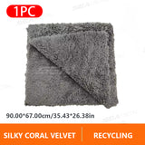 SEAMETAL 500GSM Car Wash Towel Cleaning Cloth Rag Thickened Coral Fleece Microfiber Towel Car Detailing Care Tools