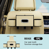 SEAMETAL Car Seat Back Storage Box Multifunctional Cup Holders Phone Stand Tissue Box
