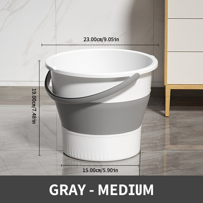 SEAMETAL 5/10L Portable Folding Bucket Thickened Silicone Fishing Camping Bucket