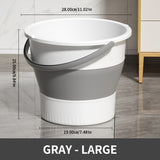 SEAMETAL 5/10L Portable Folding Bucket Thickened Silicone Fishing Camping Bucket