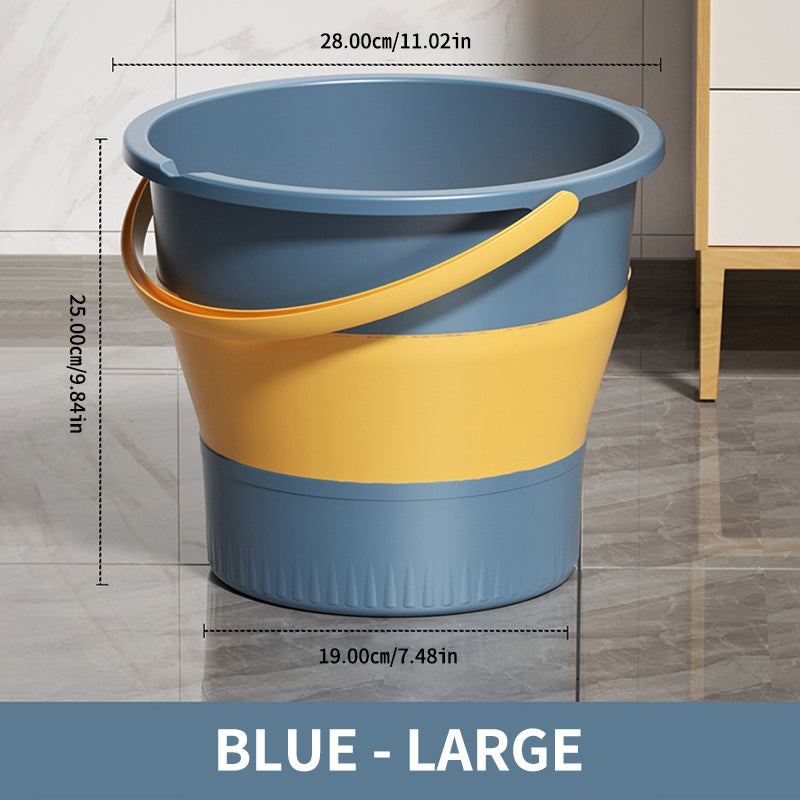 SEAMETAL 5/10L Portable Folding Bucket Thickened Silicone Fishing Camping Bucket